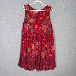 Bila Tiered Crochet Babydoll Dress Floral Feminine Boho Peasant Cottage Gypsy